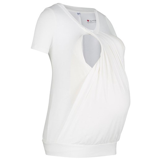 Shirt ciążowy i do karmienia, krótki rękaw | bonprix Bonprix 48/50 bonprix wyprzedaż