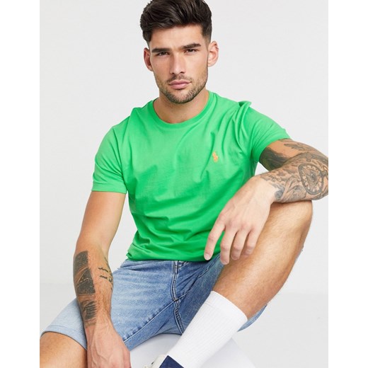 Polo Ralph Lauren – Zielony neonowy T-shirt o regularnym kroju z logo Polo Ralph Lauren S Asos Poland