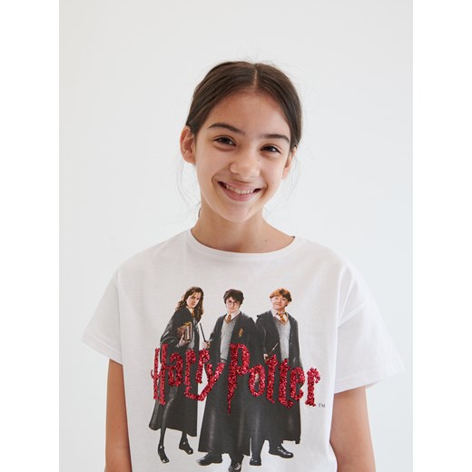 Reserved - T-shirt Harry Potter z brokatem - Reserved 140 Reserved