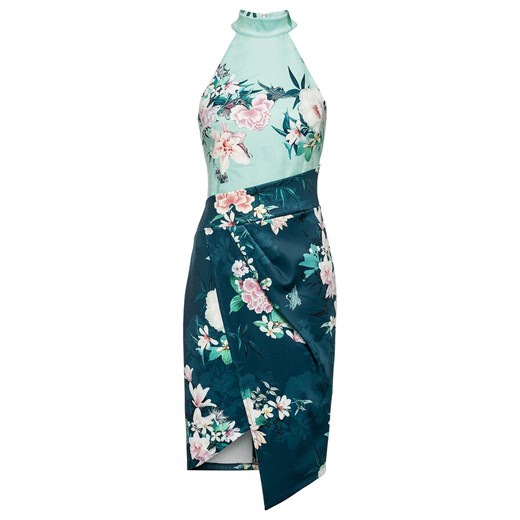 Sukienka z dekoltem halter w kwiaty | bonprix Bonprix 48/50 bonprix