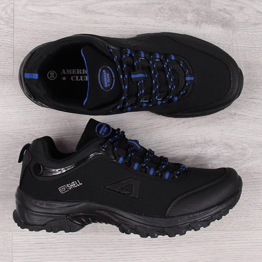 Buty sportowe trekkingowe wodoodporne czarne American Club American Club 44 okazja ButyRaj.pl