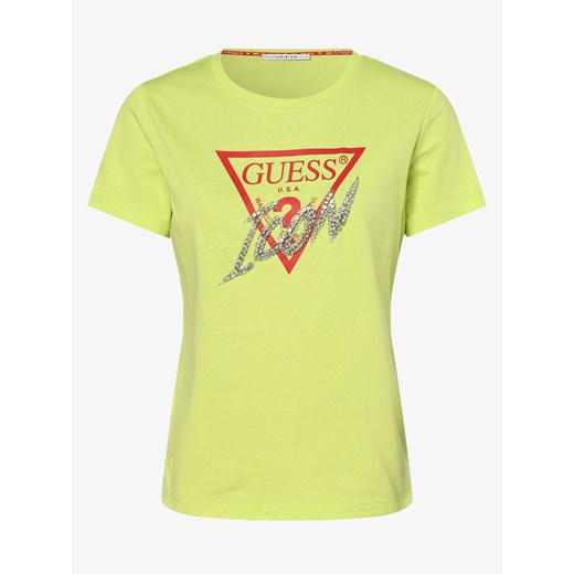 GUESS - T-shirt damski, żółty Guess L vangraaf