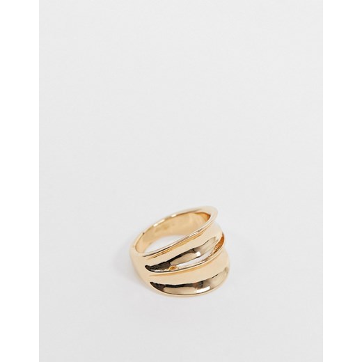 Vero Moda – Gruby pierścionek w kolorze złota-Złoty Vero Moda S/M Asos Poland
