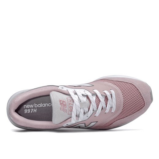 New Balance buty sportowe damskie w stylu casual różowe płaskie zamszowe gładkie sznurowane 