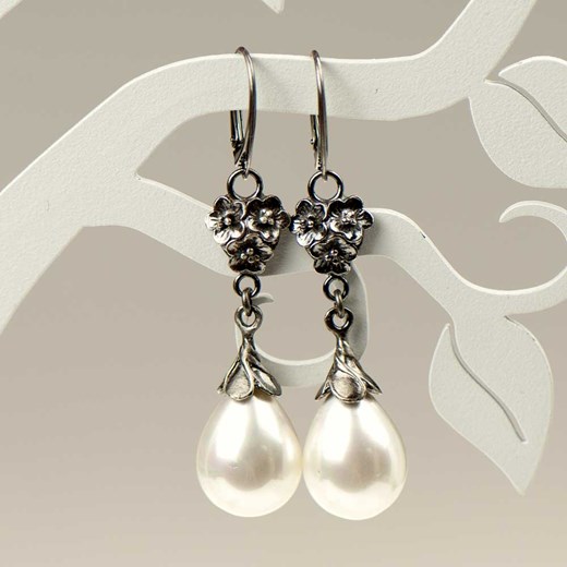 Kolczyki srebrne Emma z perłami Seashell Artseko