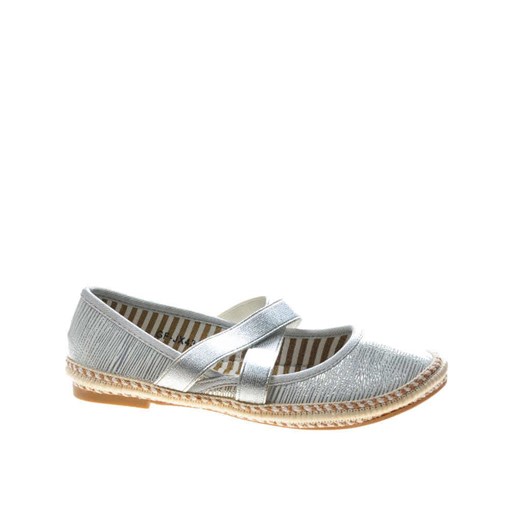 Balerinki dziewczęce wsuwane z gumką SILVER /G-10-1 4890 GA097/ Pantofelek24 27 pantofelek24.pl wyprzedaż