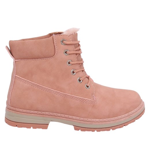 Timberki ocieplane różowe W19-42 Pink Butymodne 37 ButyModne.pl