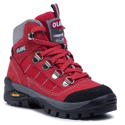 Buty trekkingowe dziecięce Olang na zimę czerwone sznurowane 