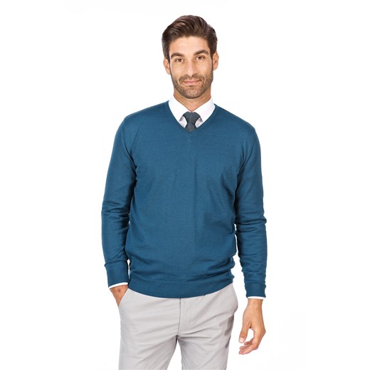 Sweter szpic ciemny niebieski - regular Lanieri Fashion Lanieri.pl