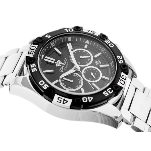 ZEGAREK MĘSKI GINO ROSSI - E8754B2-1C1 EXCLUSIVE (zg299b) + BOX Gino Rossi uniwersalny timeup.pl