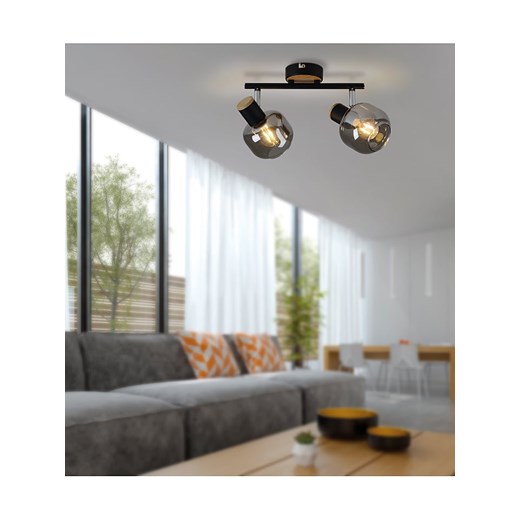 Sufitowa lampa LED "Fumoso" w kolorze szarym - szer. 31 cm Näve onesize Limango Polska
