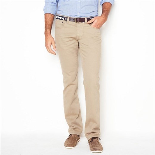 Spodnie, krój regular, dł. 32 la-redoute-pl bezowy minimalistyczne
