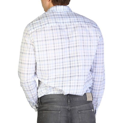 Koszula męska Armani Exchange z długim rękawem w kratkę bawełniana 