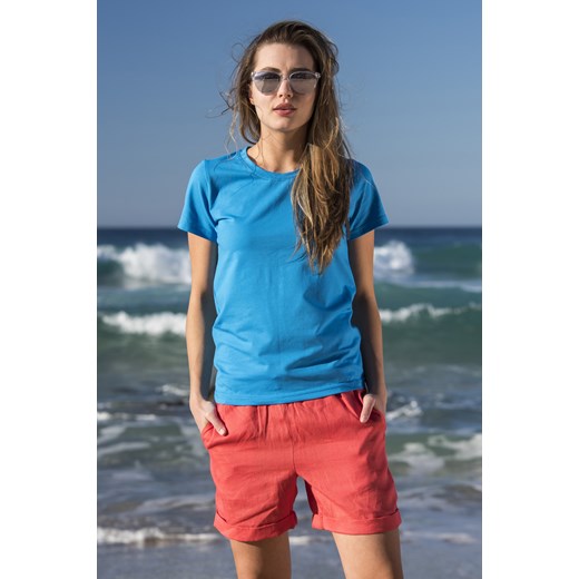 T-shirt Klasyczny Bawełna Eko Niebieski - ITC-50 Nessi Sportswear XL Nessi Sportswear