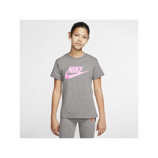 Bluzka dziewczęca szara Nike letnia 