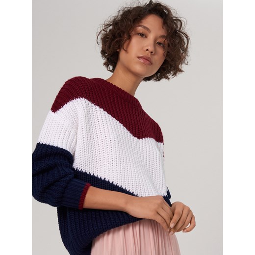 Cropp - Sweter z kolorowej dzianiny - Cropp S Cropp