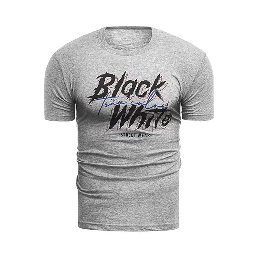 Wyprzedaż koszulka t-shirt  Black&White 0003 - szara Risardi M Risardi okazyjna cena