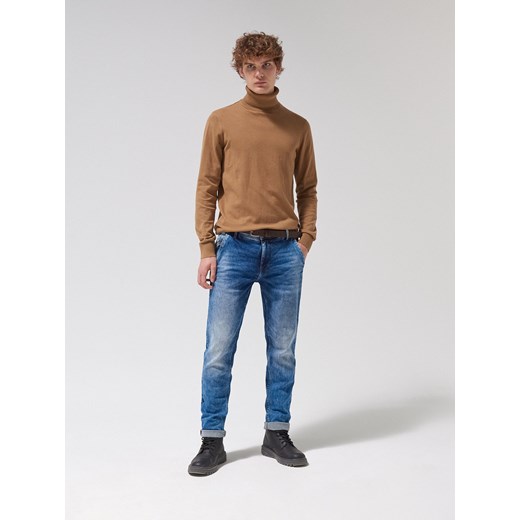 Cropp - Spodnie jeansowe męskie i pasek - Cropp 34/32 Cropp