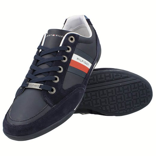 Trampki męskie Tommy Hilfiger skórzane wiązane