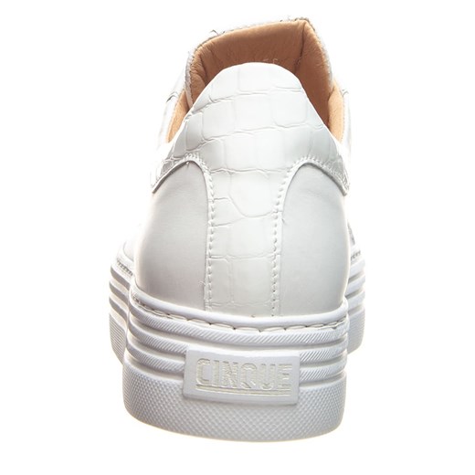 Skórzane sneakersy w kolorze białym Cinque 39 Limango Polska