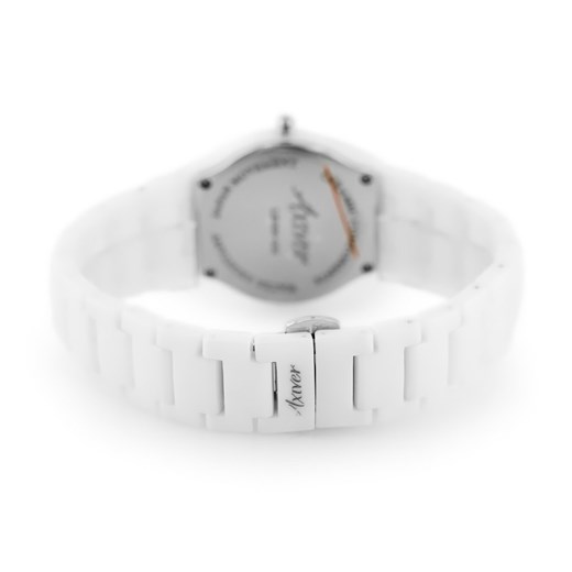 ZEGAREK DAMSKI AXIVER LK010 (zi508b) - CERAMICZNY - Biały Axiver TAYMA