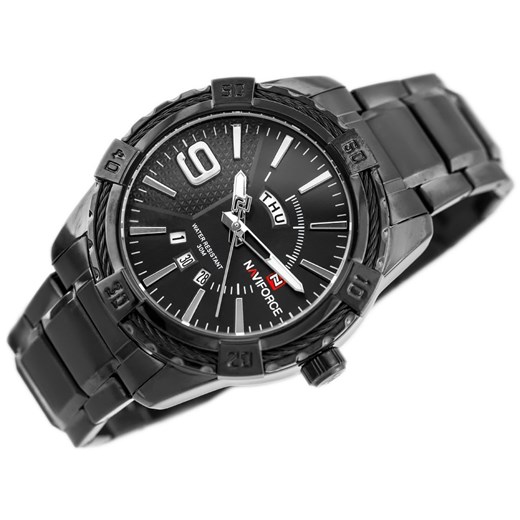 ZEGAREK MĘSKI NAVIFORCE - NF9117 (zn059b) - black + box - Czarny Naviforce TAYMA