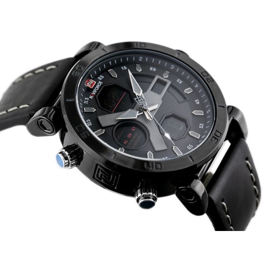 ZEGAREK MĘSKI NAVIFORCE - NF9132 (zn073b) - black/grey + box - Czarny Naviforce TAYMA