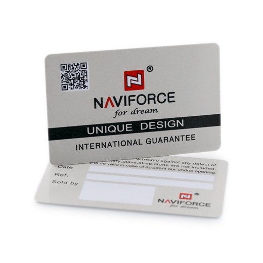 ZEGAREK MĘSKI NAVIFORCE - NF9135 (zn076a) - black/white + box - Czarny Naviforce TAYMA
