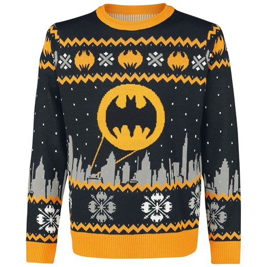 Batman - Gotham - Christmas jumper - czarny szary żółty 3XL EMP