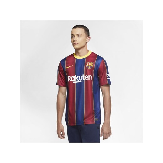 Męska koszulka piłkarska FC Barcelona 2020/21 Stadium Home - Niebieski Nike XS Nike poland