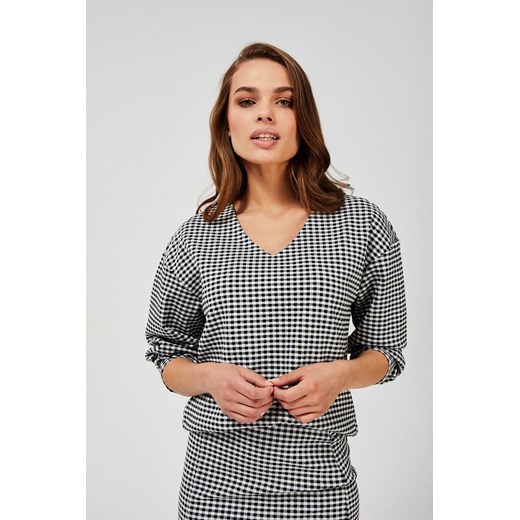 Bluza damska krótka w kratkę