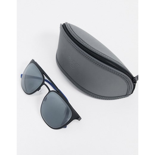 Emporio Armani – czarne okulary przeciwsłoneczne w stylu Aviator-Czarny Emporio Armani No Size promocja Asos Poland