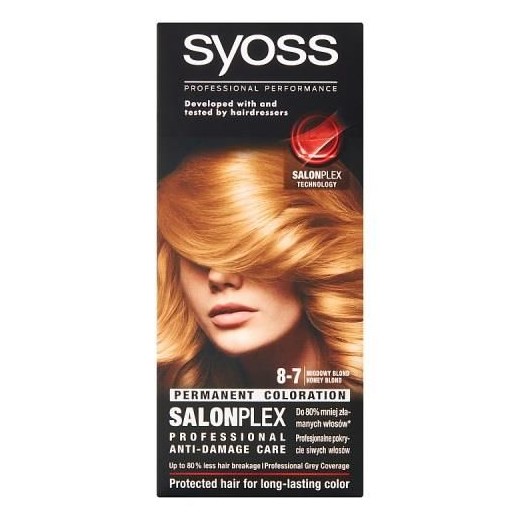 SYOSS_Permanent Coloration farba do włosów trwale koloryzująca 8-7 Miodowy Blond Syoss perfumeriawarszawa.pl
