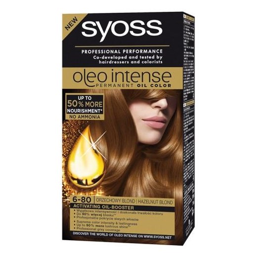 SYOSS_Oleo Intense farba do włosów trwale koloryzująca z olejkami 6-80 Orzechowy Blond Syoss perfumeriawarszawa.pl