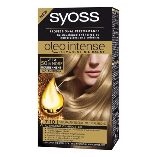 SYOSS_Oleo Intense farba do włosów trwale koloryzująca z olejkami 7-10 Naturalny Blond Syoss perfumeriawarszawa.pl