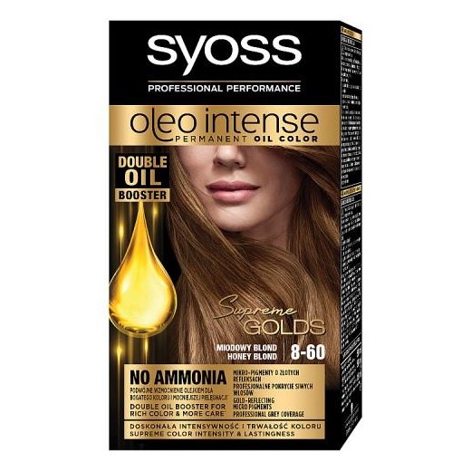 SYOSS_Oleo Intense farba do włosów trwale koloryzująca z olejkami 8-60 Miodowy Blond Syoss perfumeriawarszawa.pl