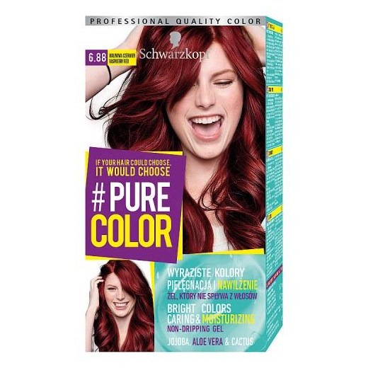 SCHWARZKOPF_#Pure Color farba do włosów w żelu trwale koloryzująca 6.88 Malinowa Czerwień Schwarzkopf perfumeriawarszawa.pl