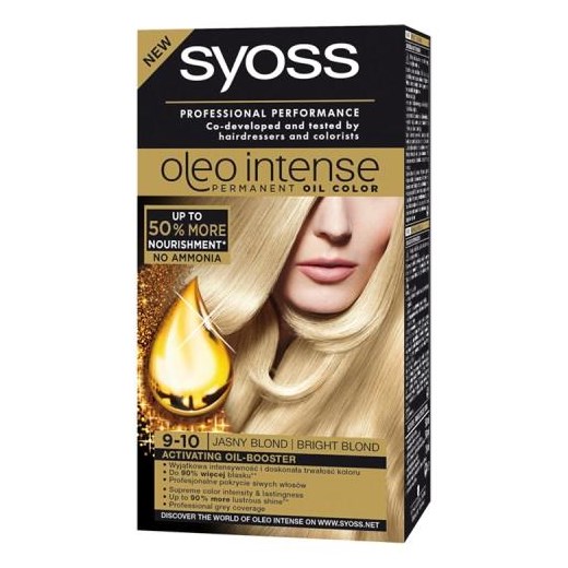 SYOSS_Oleo Intense farba do włosów trwale koloryzująca z olejkami 9-10 Jasny Blond Syoss perfumeriawarszawa.pl