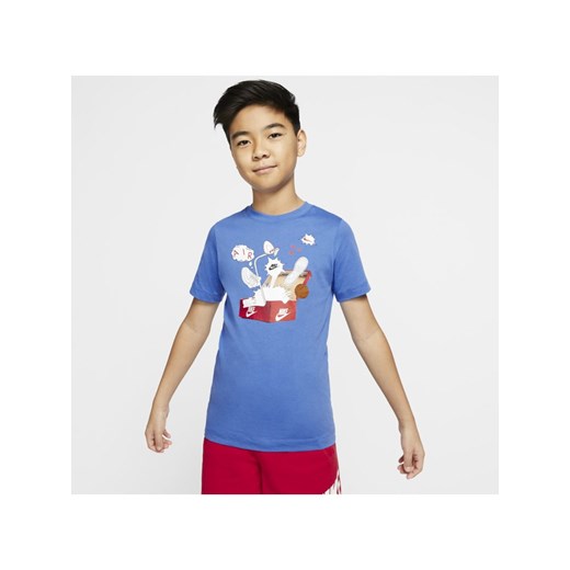 T-shirt dla dużych dzieci (chłopców) Nike Sportswear - Niebieski Nike M Nike poland