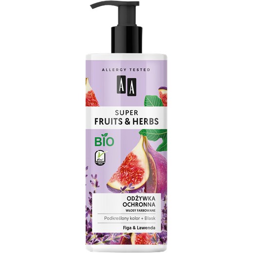 AA SUPER FRUITS&HERBS odżywka ochronna włosy farbowane figa&lawenda 500 ml Oceanic_sa Oceanic_SA