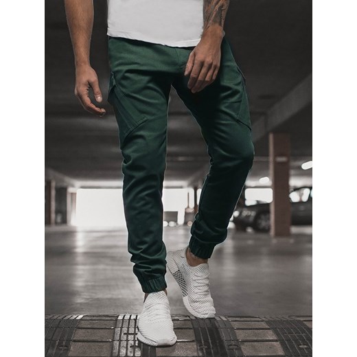 SPODNIE MĘSKIE JOGGERY ZIELONE OZONEE A/0853 L promocyjna cena ozonee.pl