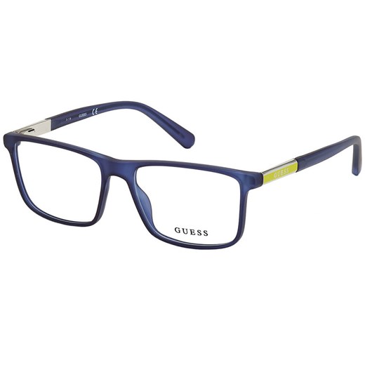 Guess kwadratowe okulary męskie w kolorze niebieski mat GU 1982 091 Guess uniwersalny Twojesoczewki.pl