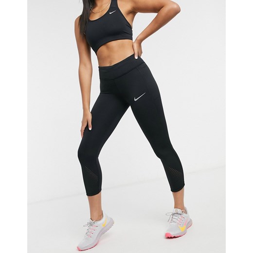 Nike Running – Epic Luxe – Czarne legginsy o skróconej długości-Czarny Nike Training XS Asos Poland