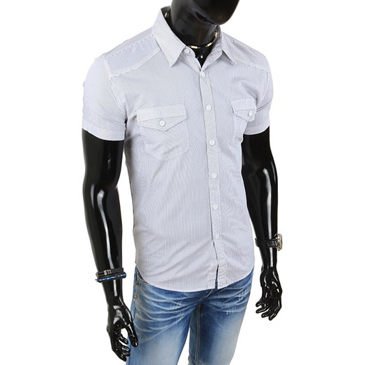 Koszula z krótkim rękawem (kx0106) - Biały dstreet bialy bawełniane