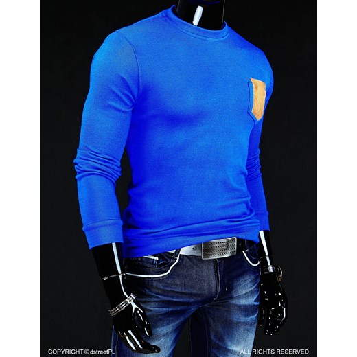 Sweter (wx0275) dstreet niebieski męskie