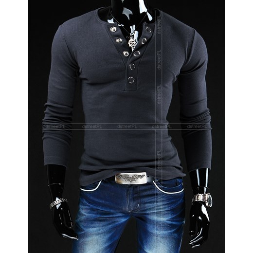 Bluzka z długim rękawem (lx0152) dstreet czarny bawełniane