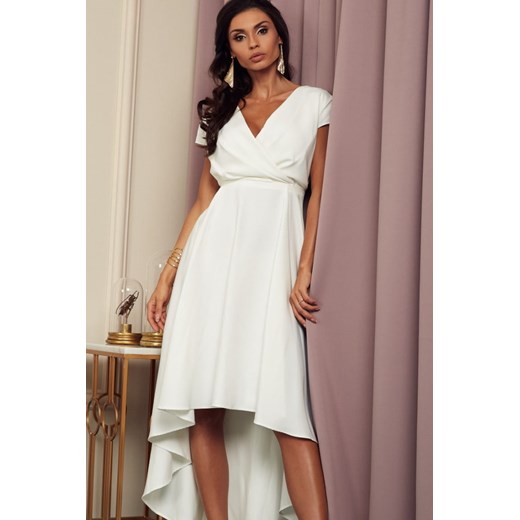 Sukienka Selena biała(ecru) - z długim trenem, ślubna Marconi 52 MyLittleHeaven
