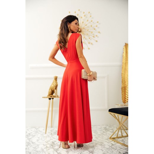 Sukienka Milena czerwona - Długa z dwoma rozcięciami Marconi 46 MyLittleHeaven