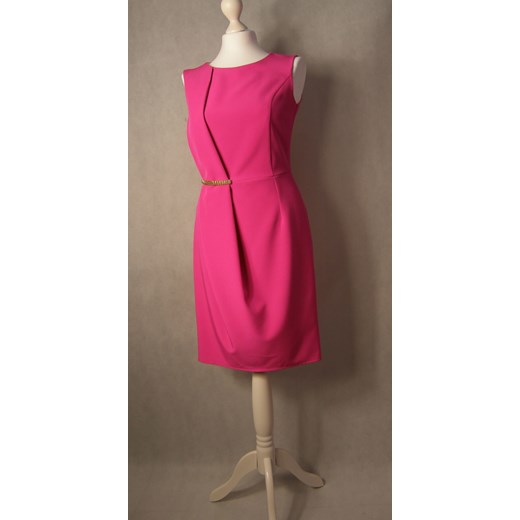 Sukienka prosta z kontrafałdą (różowa) Rigore 40 MyLittleHeaven