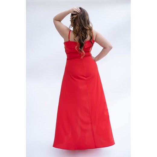 Sukienka Carmen czerwona - ze zwiewnym dołem Marconi 36 MyLittleHeaven